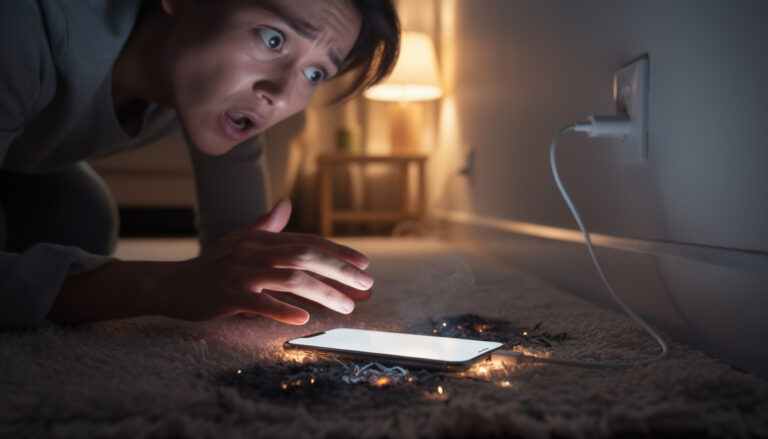 Why you should never leave your phone charging on the carpet overnight